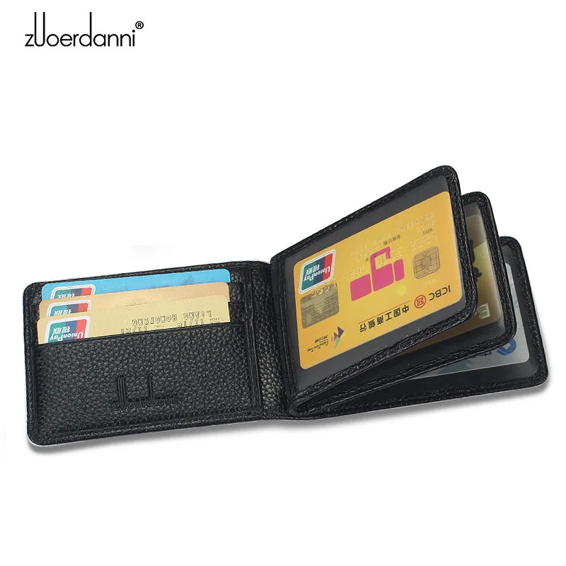 Brand Zuoerdanni Driver License  Genuine Leather Documents Bag Credit Holder ID Card Case 4 Folds A216