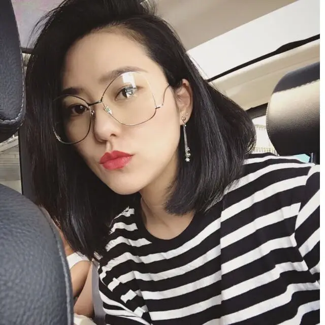 2018 New Stylish Butterfly Sunglasses Women Fashion Rose Pink Mirror Sun Glasses Clear Frame Metal Steel Ball UV400 M155
