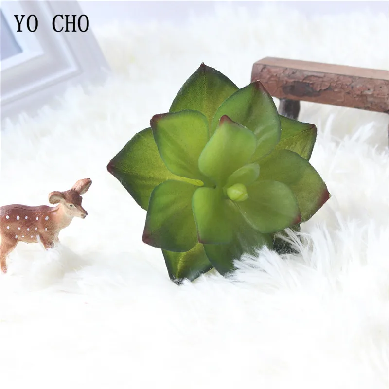 YO CHO 1PC Artificial Lotus Succulent Plant Micro Landscape For Hotel Home Decor DIY Flower Arrangement Office Party Decoration