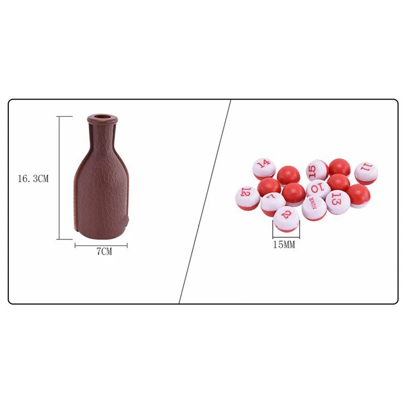 Kelly Pool Shaker Plastic Bottle with Marbles for Billiards Pool Table Game -Dice & Bottle