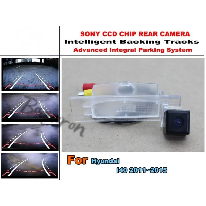 

For Hyundai i40 2011~2015 Smart Tracks Chip Camera / HD CCD Intelligent Dynamic Parking Car Rear View Camera