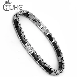 2018 Romantic Design Exquisite Ceramic Bracelet CZ Crystal Stainless Steel Bracelet Wedding Bracelet Girl's Banquet Accessory