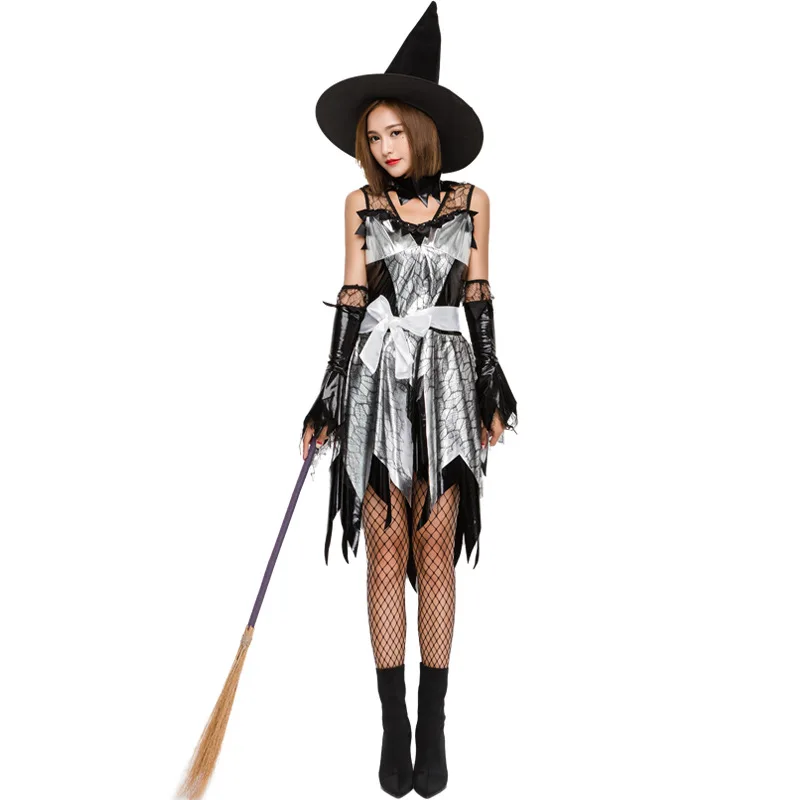 Fantasia feminina para halloween, adulto, bruxa, vestido de festa, vampiro, saia de bruxa, cos, anime