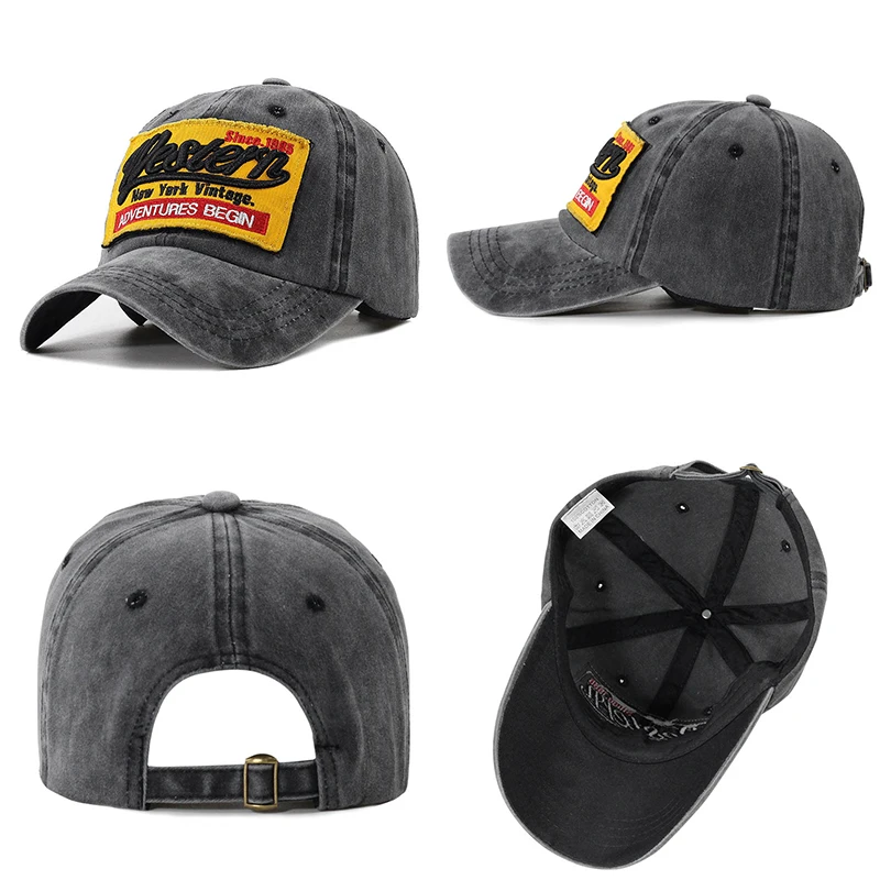 FS 2024 Red Yellow Vintage Brand Baseball Hat For Men Women Casual Sunshade Face Cap Outdoor Sports Trucker Hats Casquette Femme