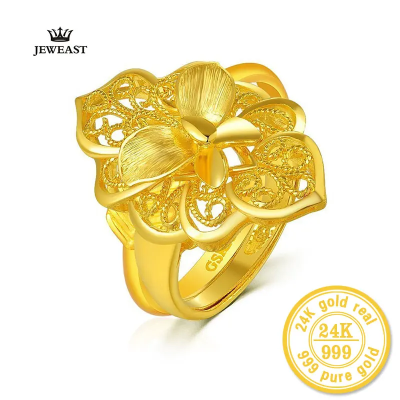 

XXX ZZZ JEWEAST 2023 New hot Lovers' 24k pure Yellow Gold with Flower Decoration Charm&Fashion Fine Jewelry for Wedding