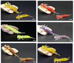 20PCS Dragonfly Soft Fishing Worm 40mm 50mm Lures Jigging Larva Lures Fishing Baits Artifical Tackles Lure