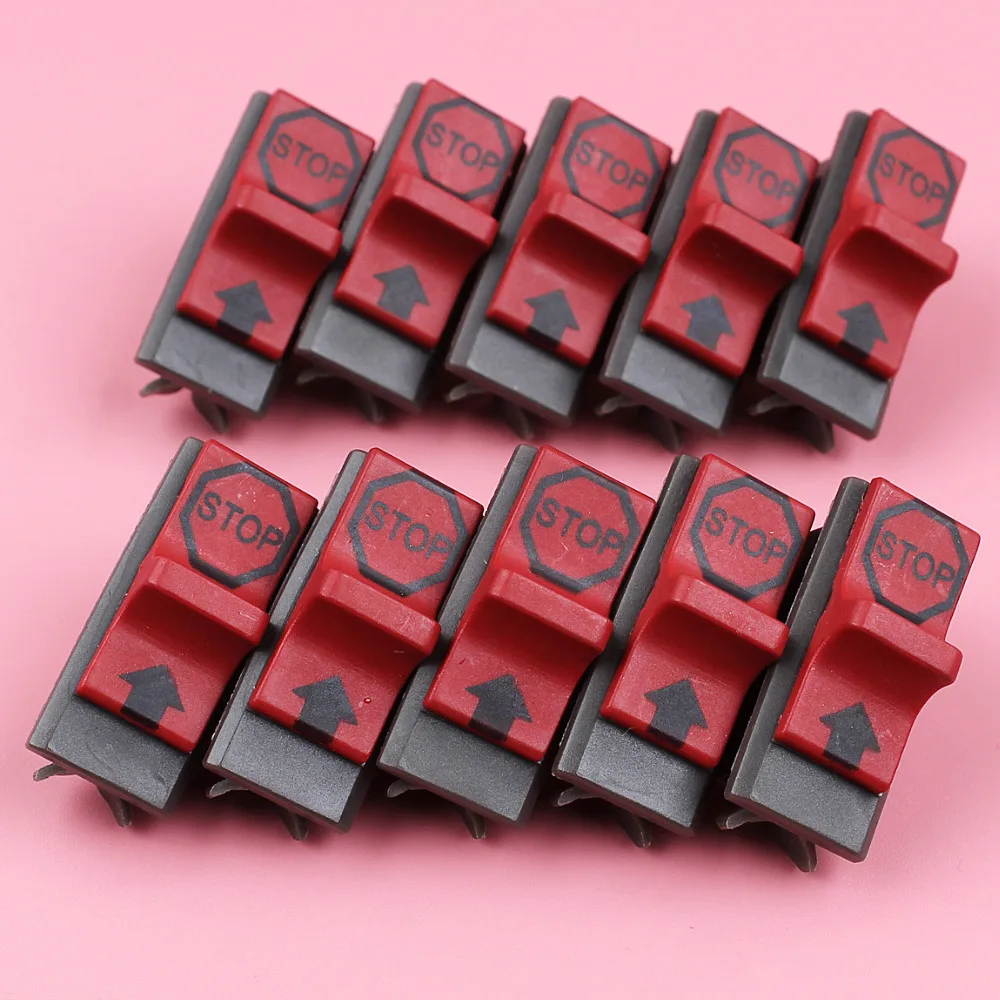 10pcs/lot On Off Stop Switch For Husqvarna 266 242 254 268 281 288 136 137 141 142 42 50 51 55 36 Chainsaw Spare Replace Part