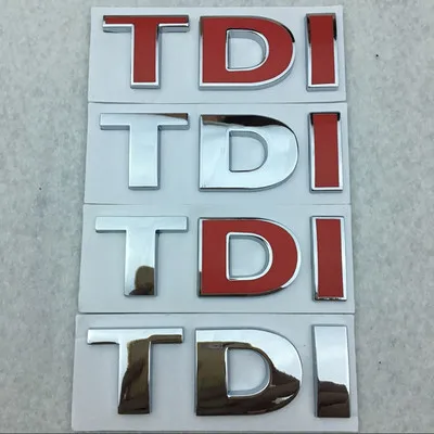 10X New 3D Metal TDI Badge Emblem Decal Stickers for Polo Golf Jetta Passat b5 b6 GTI Touran Bora Car styling