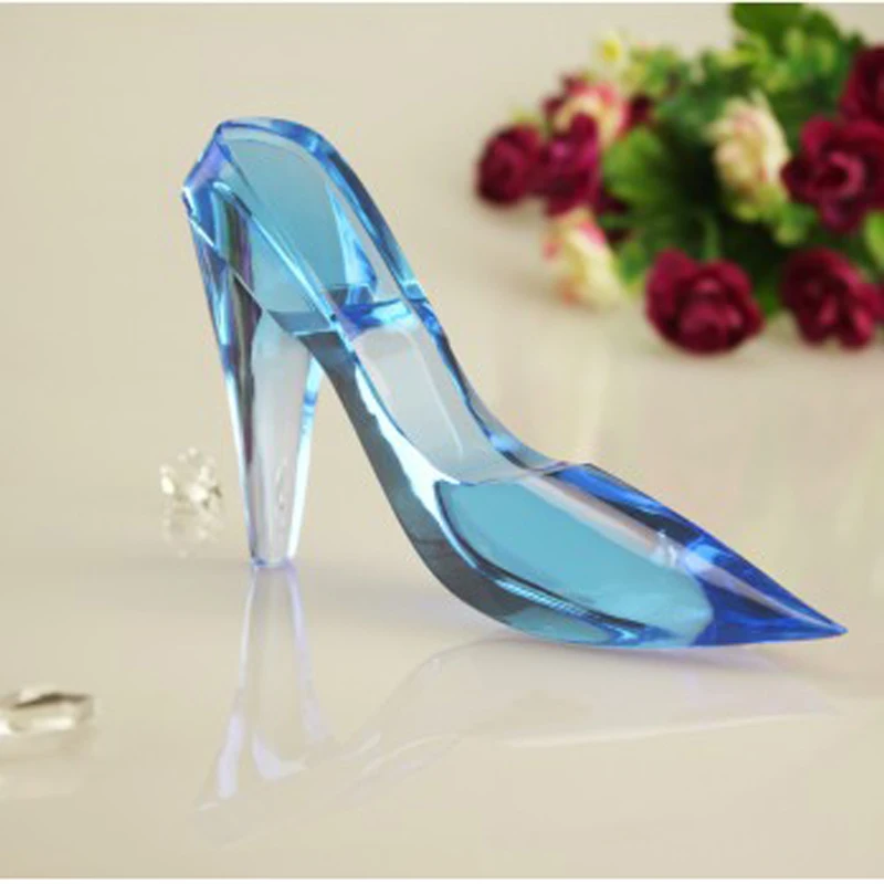 Cinderella crystal shoe Christmas girlfriend wife classmates birthday gift can be engraved glass shoes