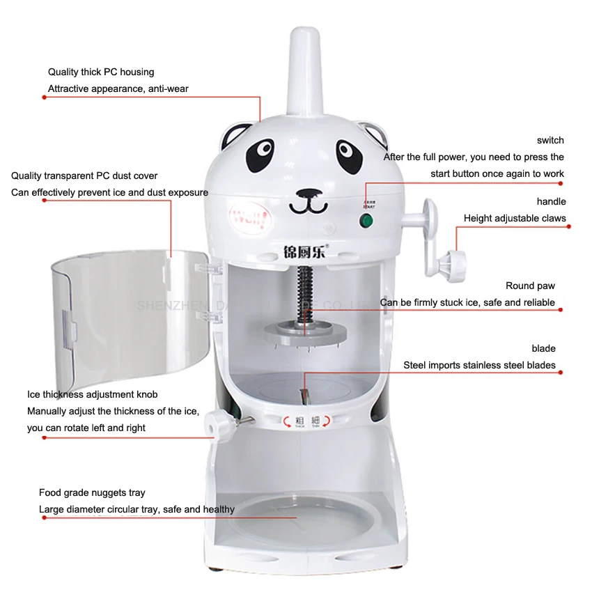 뜨거운 판매 새로운 고품질 220V 350W 90 키로그램/시간 자동 아이스 메이커 전기 얼음 기계 홈 상업 사랑스러운 홈 대용량