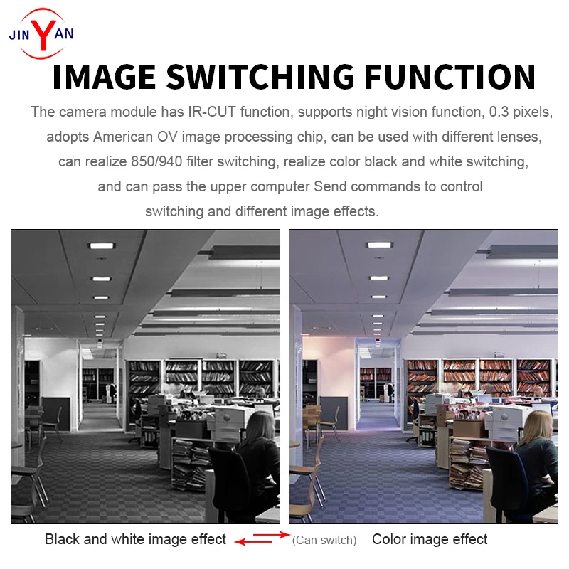 【NEW】JinYan Infrared USB Camera Module OmniVision OV7740 IRCUT BW/COLOR Light Dependent Resistor CMOS【60fps can be customized】