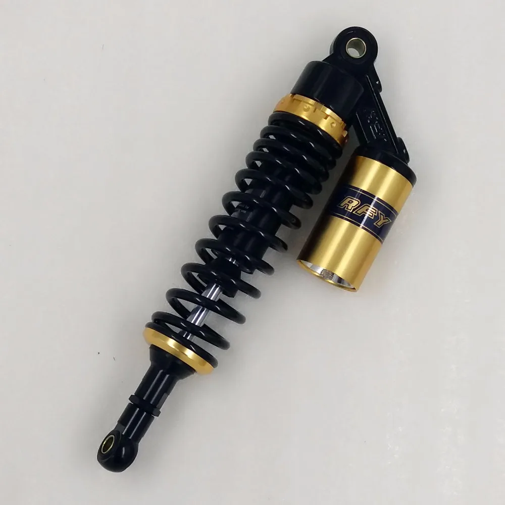 340mm 7mm spring rear air shock absorbers FOR cb400 99-11 vtec 92-98 sf xjr400 Dirt Bike Gokart Quad MOTORCYCLE black+gold