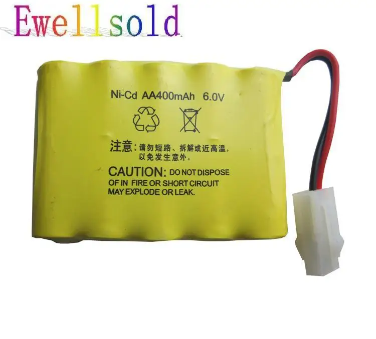 

6v Ni-CD Battery 400mAh 4.8v Rechargeable Battery 4* AA Batteries Pack For Rc toys Boats Cars Tanks Robots Guns 2 Pcs