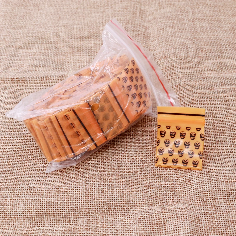 High quality 100pcs/lot Mini Orange Ploly Ziplock Bags Thick Reclosable Bags Plastic Zip Lock Bags gift Packaging Bags