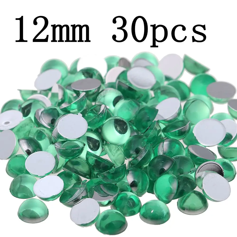 

Acrylic Rhinestones Nail 3D DIY Beads 12mm 30pcs Art Nails Flatback DIY Craft Backpack Garment Accessories