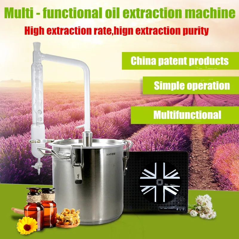 

Home & Bar Tools 10L Essential Oil Distiller DIY Rose Hydrosol Machine Equipment Brewed Liquor Herbal Distillation Equipment