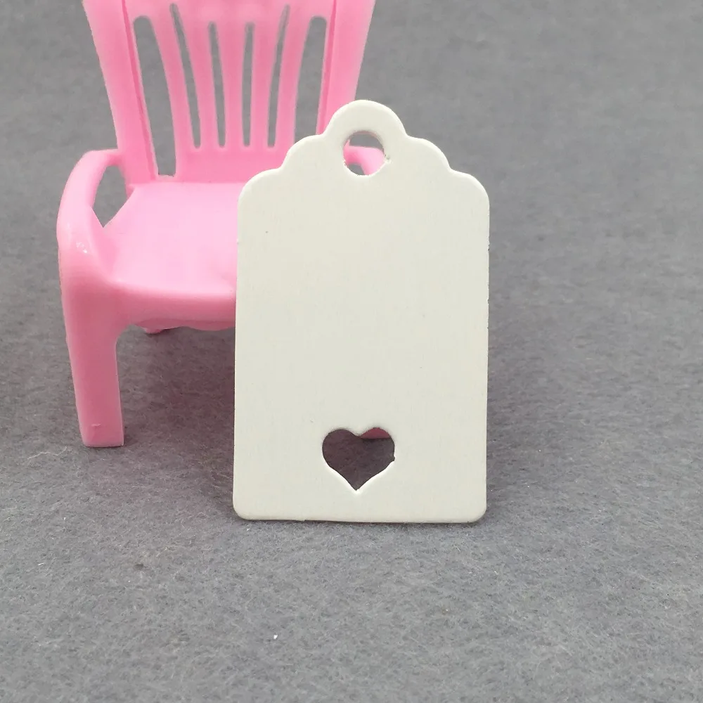 100 pz Smerlato Kraft Carta di Carta/In Bianco Tag/Prezzo Tag Etichetta con il regalo di Cerimonia Nuziale di Favore del Regalo e parte tag 5x3 cm