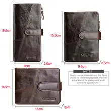 Genuine Crazy Horse Leather Wallet Men #6