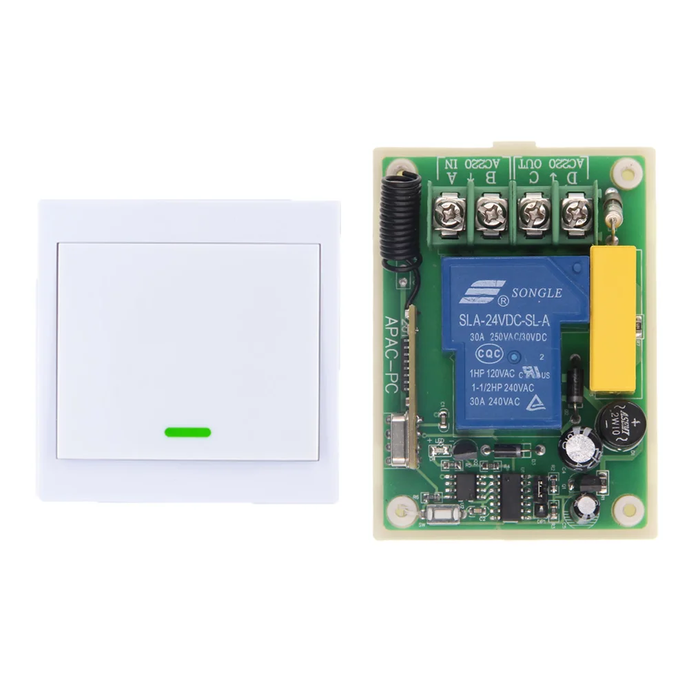 

Smart Home AC110V ~ 250V30A Relay RF Wireless Remote Control Home Lighting Pump Lifting Equipment Switch 86 Wall Transmitter