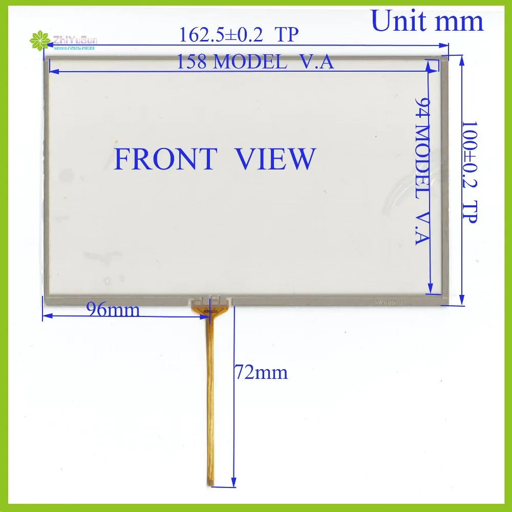 

ZhiYuSun 4WGJG 162mm*100mm NEW 7 inch 4 line For Car DVD touch screen panel 162*100 Sensor glass the cable is 2.5mm