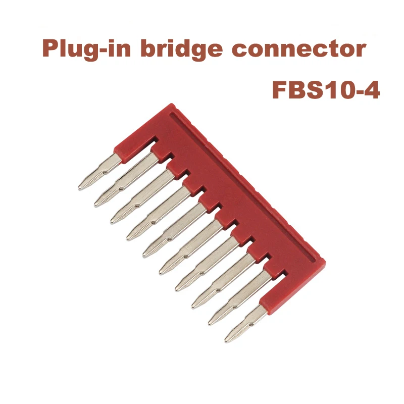 FBS10-4 Spring Terminal Block Central Connector Din Rail Bornier ST-1.5 Plug-in bridge Center Short Connection Strip