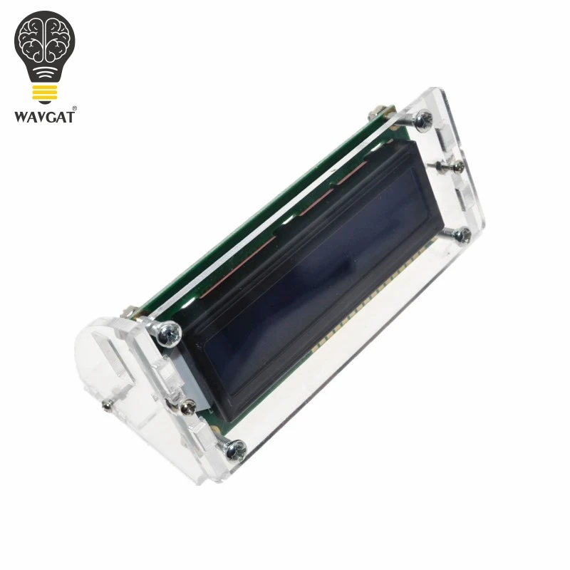 WAVGAT Transparent Acrylic Shell for LCD1602 LCD Screen with Screw/Nut LCD1602 Shell Case holder (no with 1602 LCD)