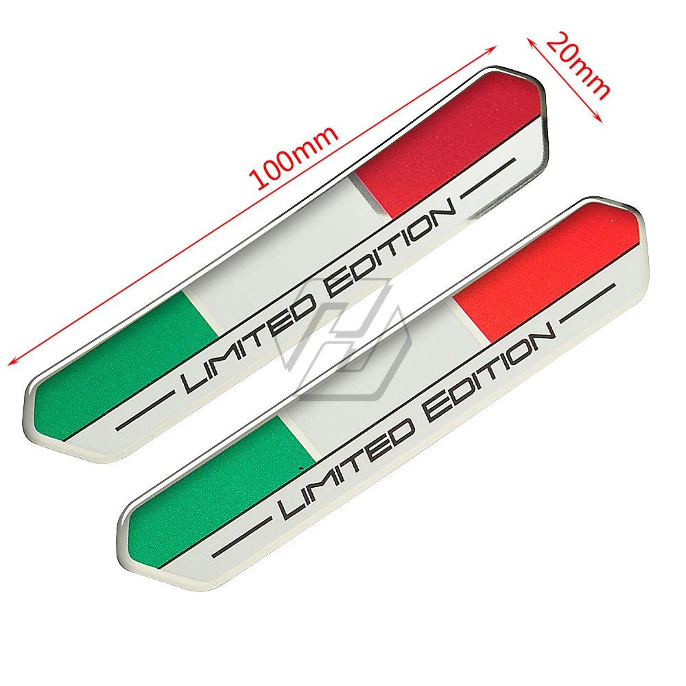 For Piaggio Vespa Aprilia Ducati Italy Flag Sticker Limited Edition Sticker 3D High Gloss Domed Gel Finish for Car Decals