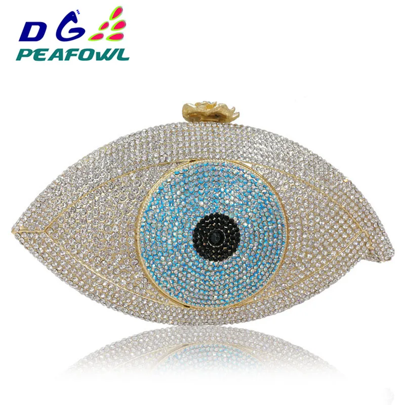 Luxury Eye Diamond Handbag Brand For Women Messenger Bags Patchwork Lady Wallet Party Prom Gift Evening Bag Woman Clutch Purse