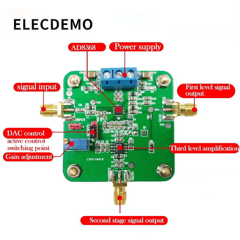 AD8368 โมดูลควบคุม Gain Amplifier เครื่องขยายเสียง Differential Amplifier โมดูลการแข่งขัน