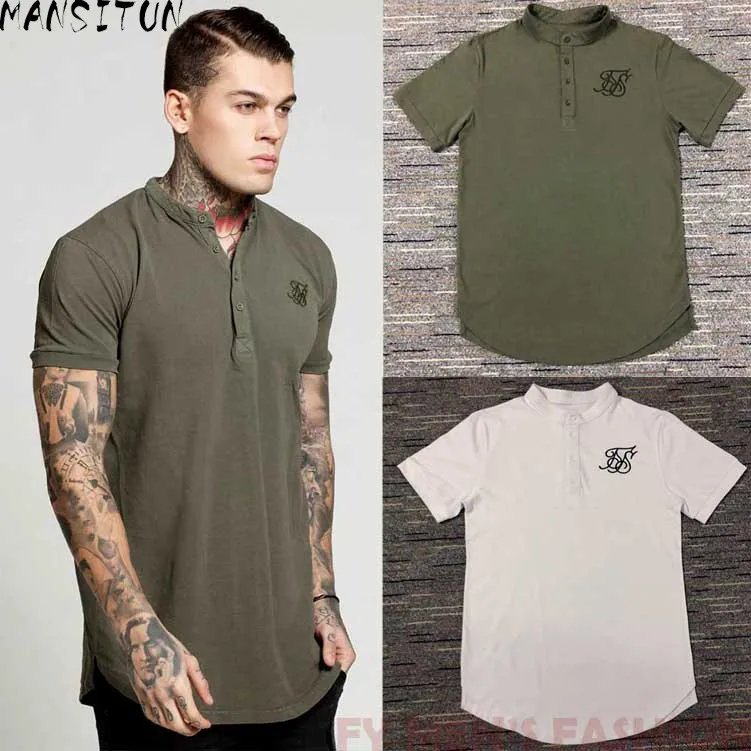 2018 summer Cotton silk siksilk T shirt Kanye West T-shirts Short Sleeves Hip Hop T-shirt shirts Tops Men Longline tees With