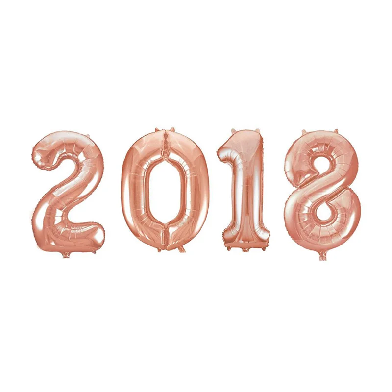 16 인치 금색과 은색 숫자 호일 풍선 생일 웨딩 파티 장식 축하 용품, 숫자 숫자 풍선 장난감