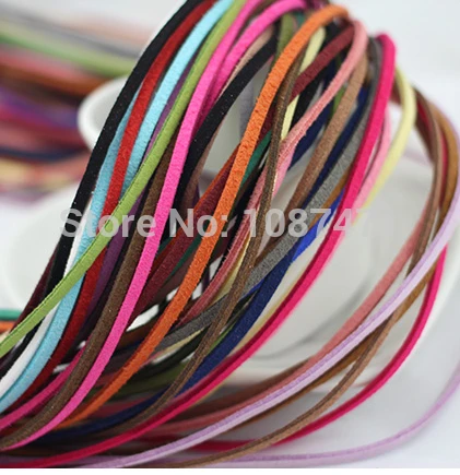 100 meter 3mm Necklace Cord Bracelet Cord Jewelry  handwork jewelry Line Fauxwood Suede mixed color Leather Cord Jewelry Line