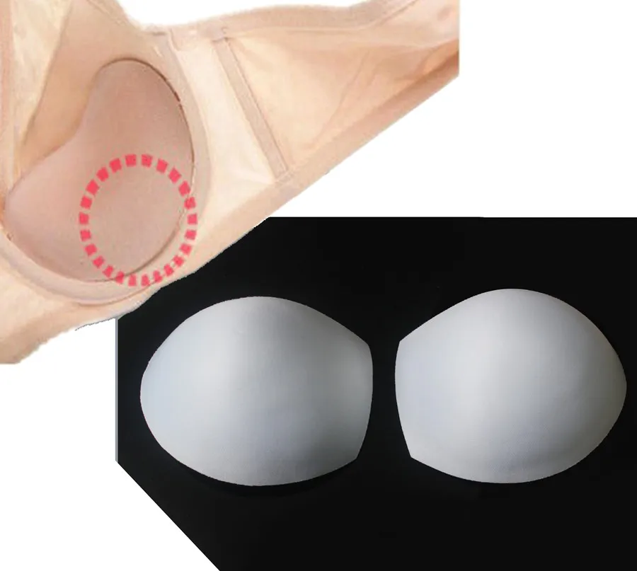 10pairs Off White Thick Push Up Pads Sewing In Bra Cups Soft  FoamFor Bikini Padding Insert Clothing Bra Accessorries WB109