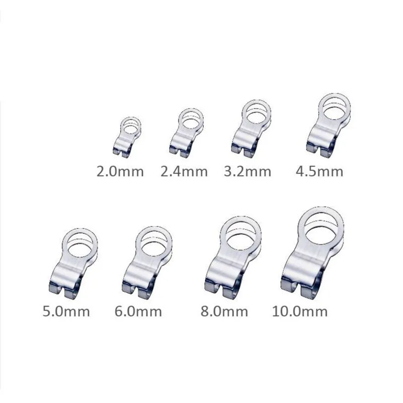 Stainless Steel Ball Beads Chains Connector Clasps End Beads Crimp Silver Tone DIY Jewelry Accessories 2/2.4/3.2/4.5/5/6/8/10mm