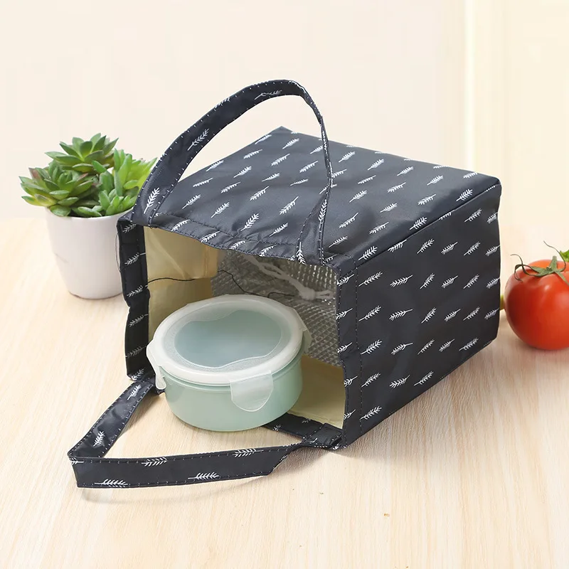 New Waterproof Cooler Lunch Box Portable Insulated Canvas Lunch Bag Thermal Food Picnic Lunch Bags for Women Kids