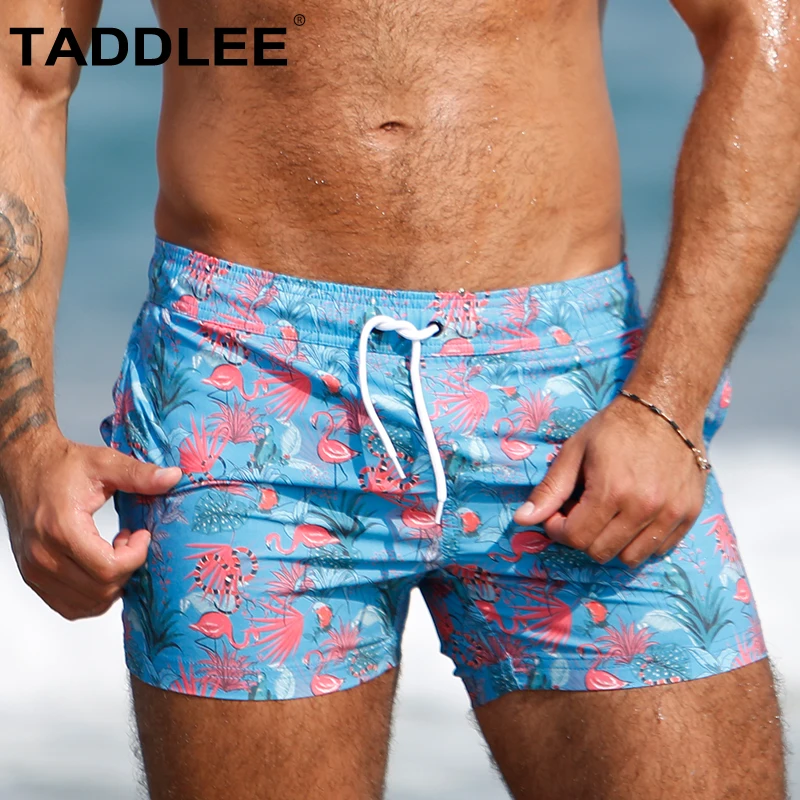 Taddlee Brand Sexy Swimwear Men\'s Boardshorts Beach Shorts Wear Surfing Swimming Boxer Trunks Square Cut Bathing Suits Swimsuits