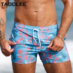 Taddlee Brand Sexy Swimwear Men's Boardshorts Beach Shorts Wear Surfing Swimming Boxer Trunks Square Cut Bathing Suits Swimsuits