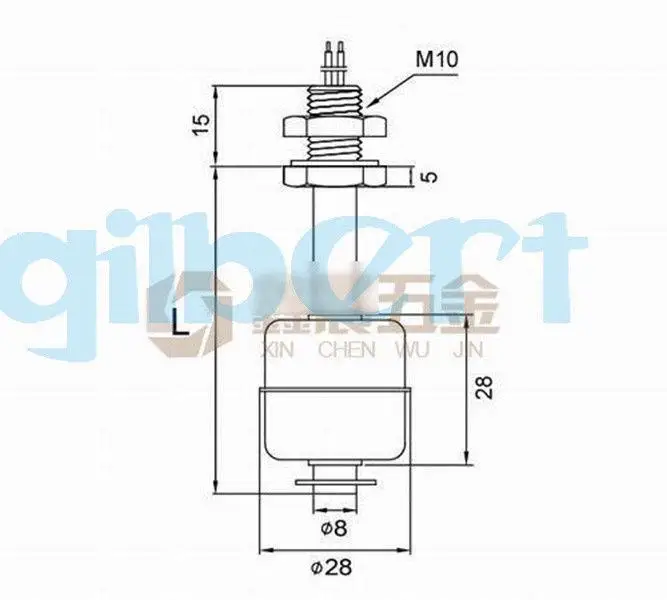 Length 100mm 150mm 200mm 250mm 300mm 350mm 400mm 110V 220V 304 Stainless Water Level Horizontal Float Sensor Switches