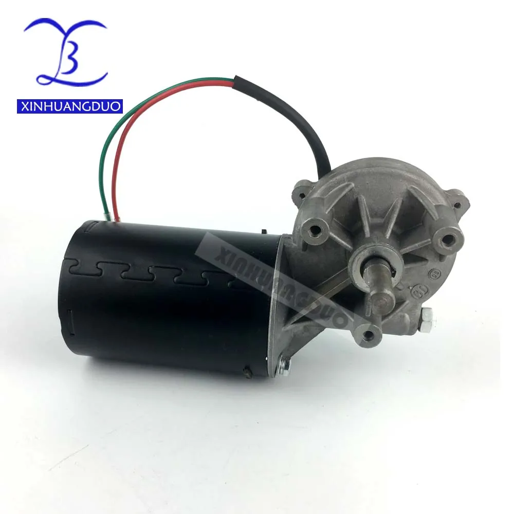 

XINHUANGDU 38RPM 24 v 12N.m 8 A low speed high torque worm gear reducer motor, wiper, barbecue grill motor - On the left