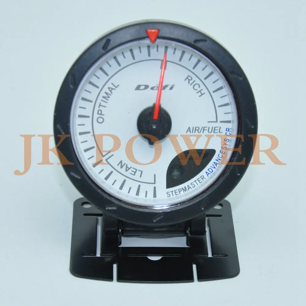 2.5 Inch 60MM Red Light Car Air Fuel Gauge Lean Optimal Rich Gauge White Face Car Modification