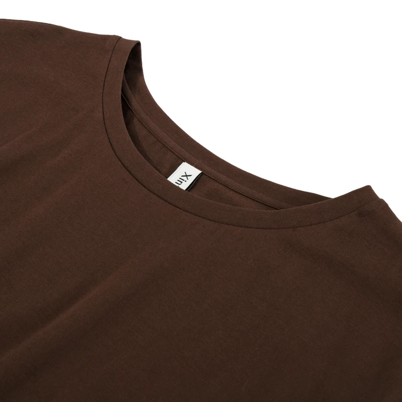 100% cotton Loose Casual Summer Short Sleeve Female T shirt Women Asymmetric O-neck Tee Tops M30326