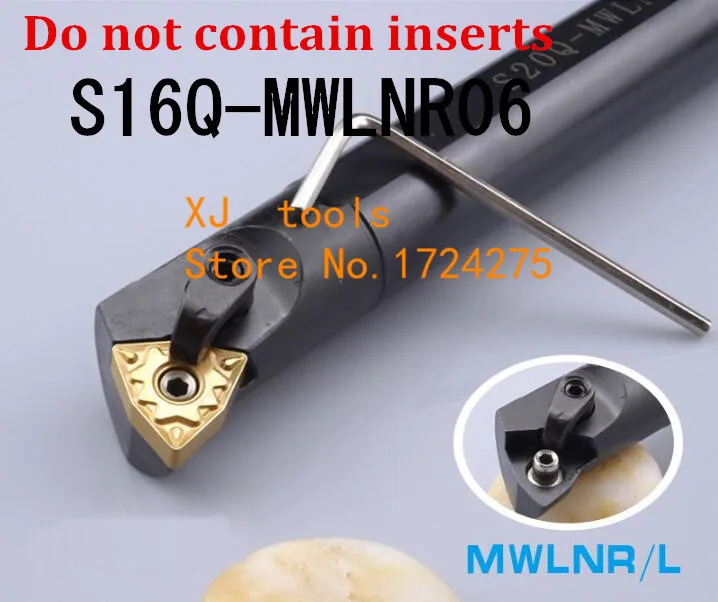 

S16Q-MWLNR06/S16Q-MWLNL06 16 мм токарный станок Режущий инструмент токарный станок с ЧПУ станки внутренний металлический токарный инструмент Расточная штанга MWLNR/L