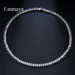 Emmaya Brand Fashion Hot Luxury Inlay AAA Cubic Zircon Charm Geometric Jewelry Necklaces For Woman Elegance Wedding Party Gift