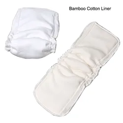 Waterproof PUL Bamboo Cotton Inserts With Double Gussets [10pcs A Parcel ] Nappy Insert 5 Layers Well Quality Bamboo Diaper Pads