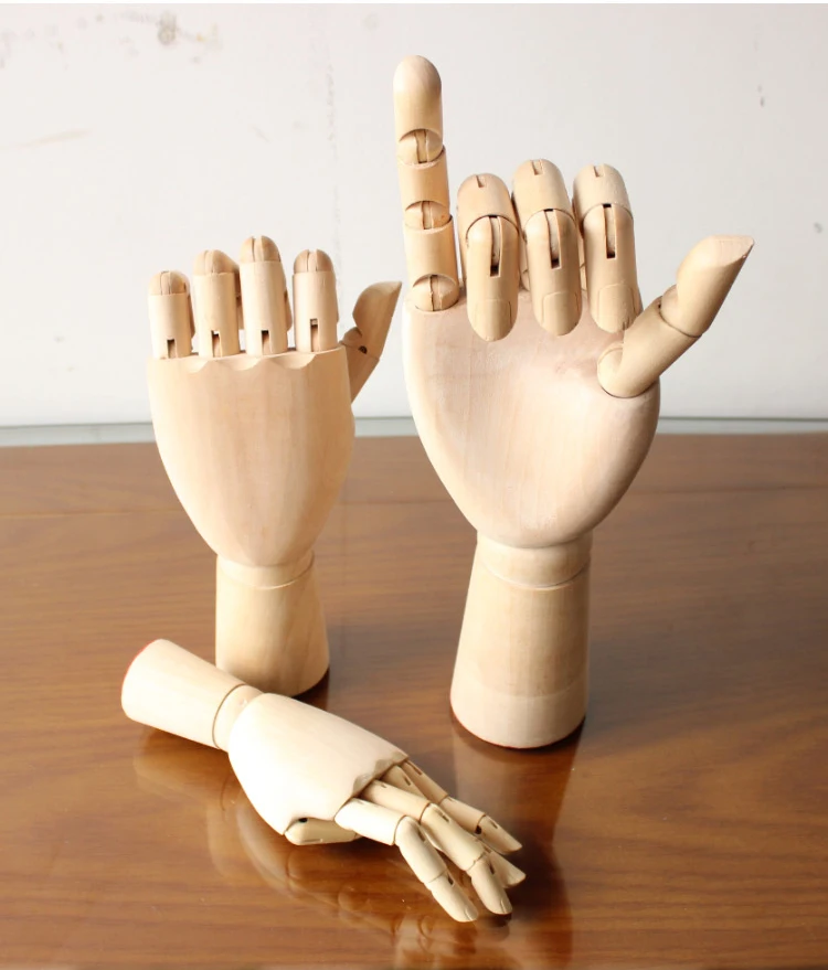 Mannequin Sketch Drawing Practice Manikin Hand Wooden Dummy Model Men Joint Wooden Hand Model On Sale