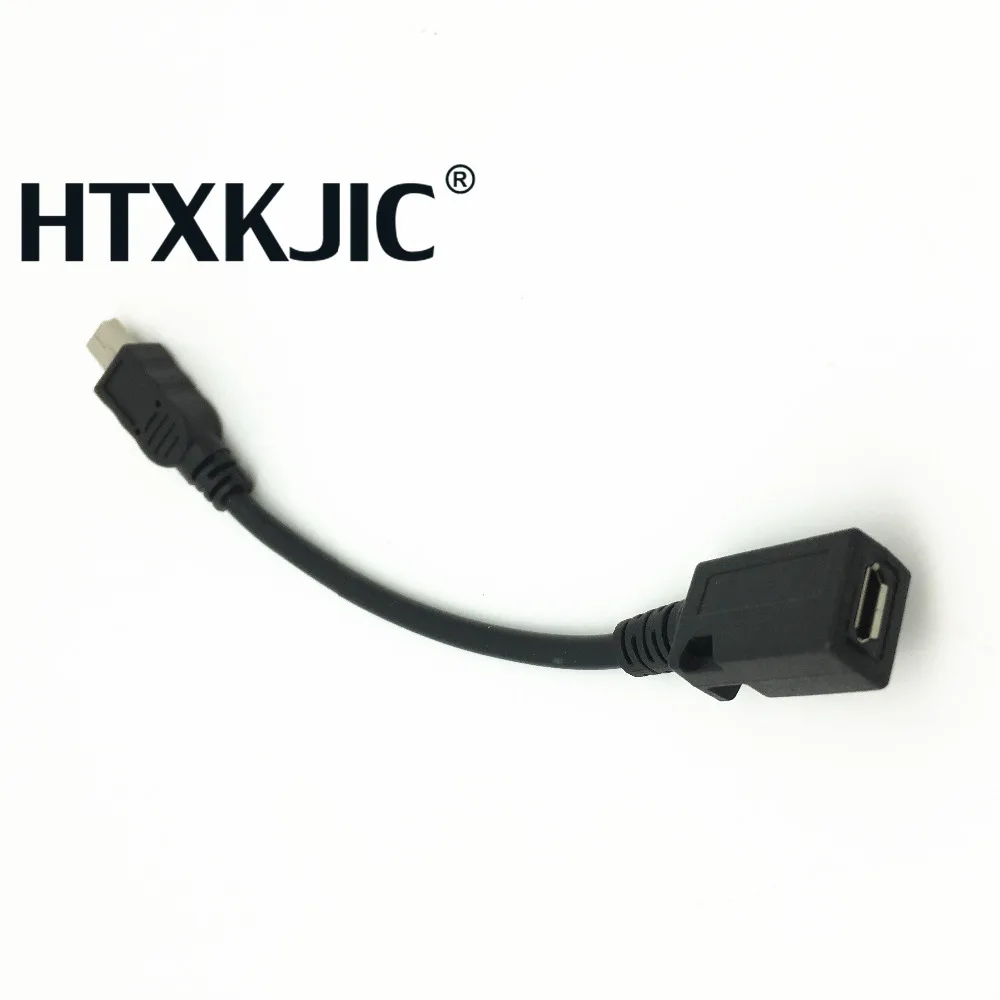 كابل تمديد usb 2.0 صغير 5-pin إلى micro USB 2.0 ، كابل موصل 10 سنتيمتر ذكر إلى أنثى