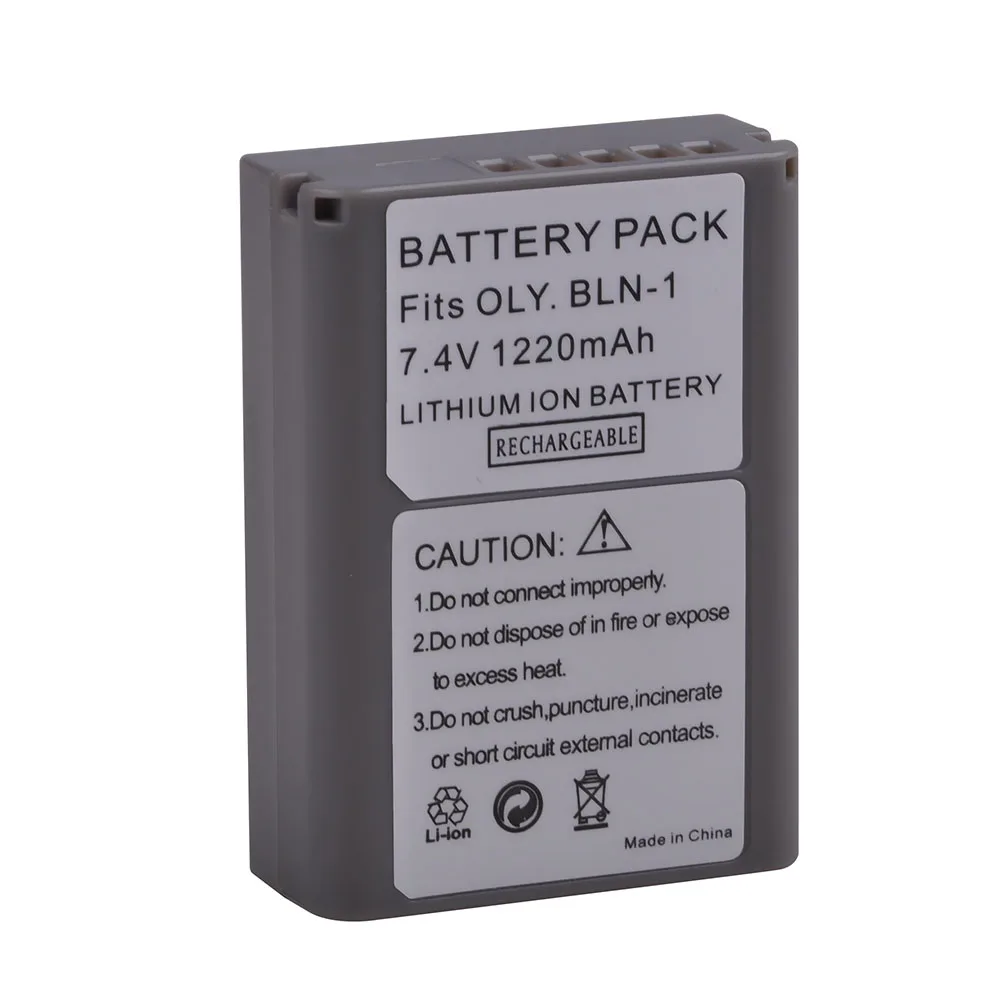 1Pc 7.4V 1220mAh BLN-1 PS-BLN1 Rechargeble Li-ion Battery for Olympus PS-BLN1 BLN-1 Battery E-M5 EM5 OMD OM-D Cameras