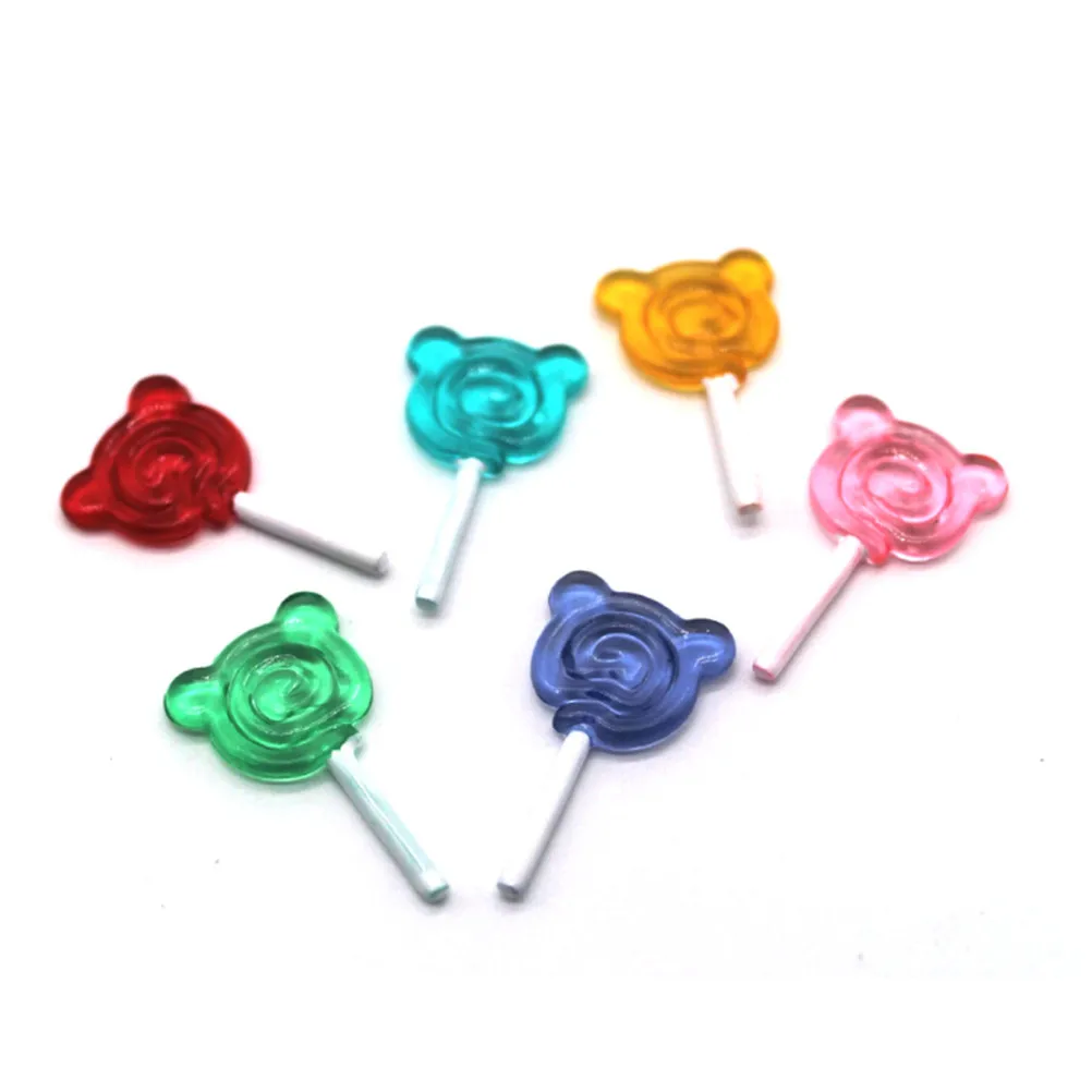 5pcs/Lot 1:12 Snacks Candy Bear Lollipop Doll House Toys Children Gift Random Color Dollhouse Miniature