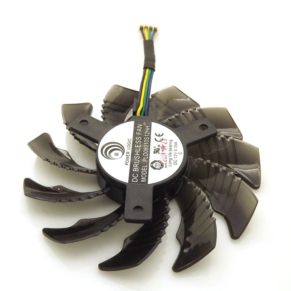 PLD08010S12HH 76mm 12V 0.35A For Gigabyte GTX960 GTX970 GTX980 Graphics Card Cooling Fan 4Wires 4Pin