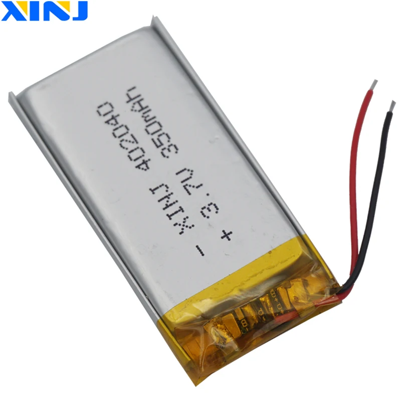 3.7V 350mAh 1.295Wh Li-Polymer Li แบตเตอรี่ลิเธียม 402040   สําหรับลําโพงบลูทูธไฟ LED เครื่องบันทึกการขับขี่ปากกาชุดหูฟัง DashCam